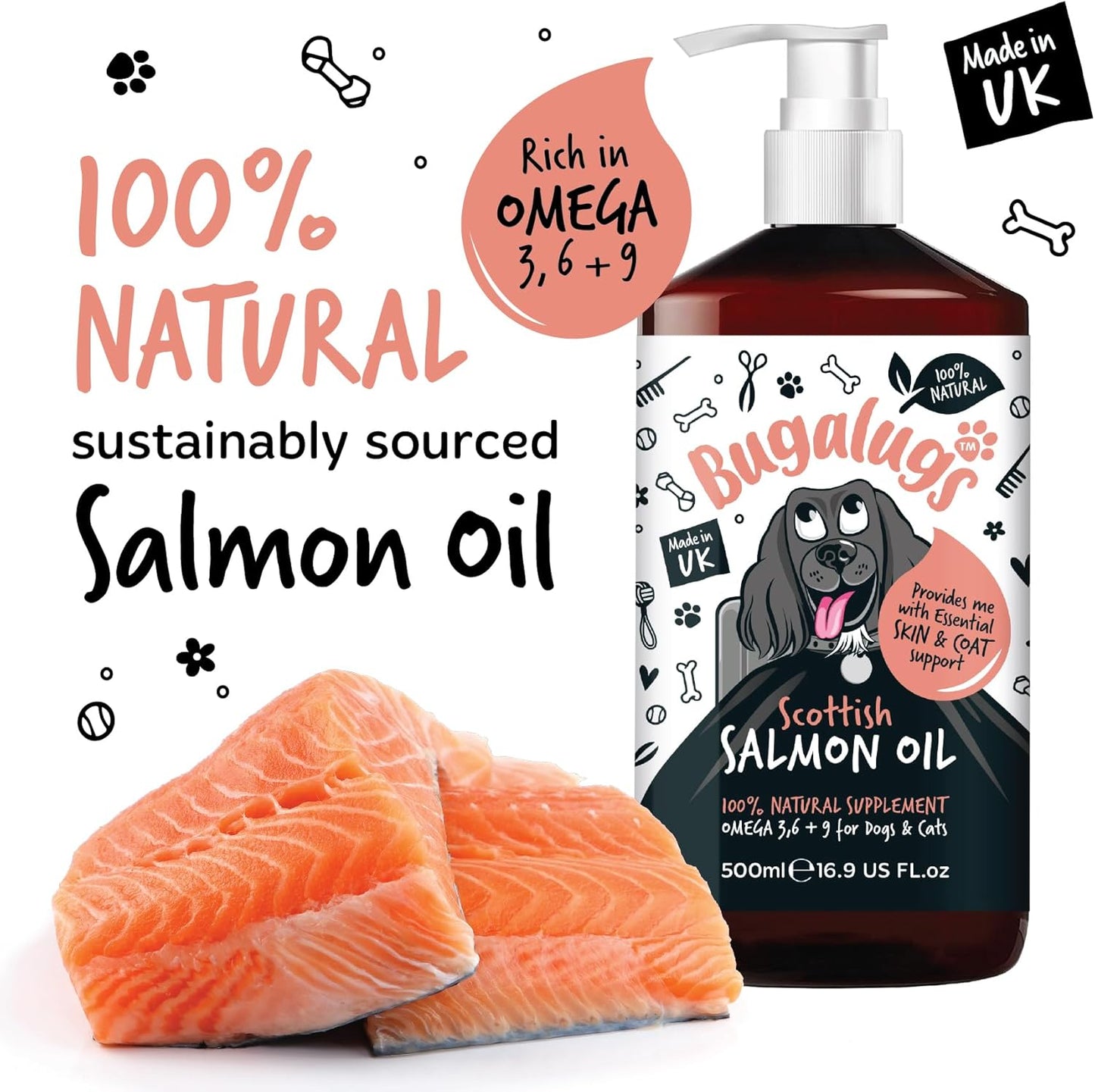 Bugalugs Scottish Salmon Oil For Dogs & Cats