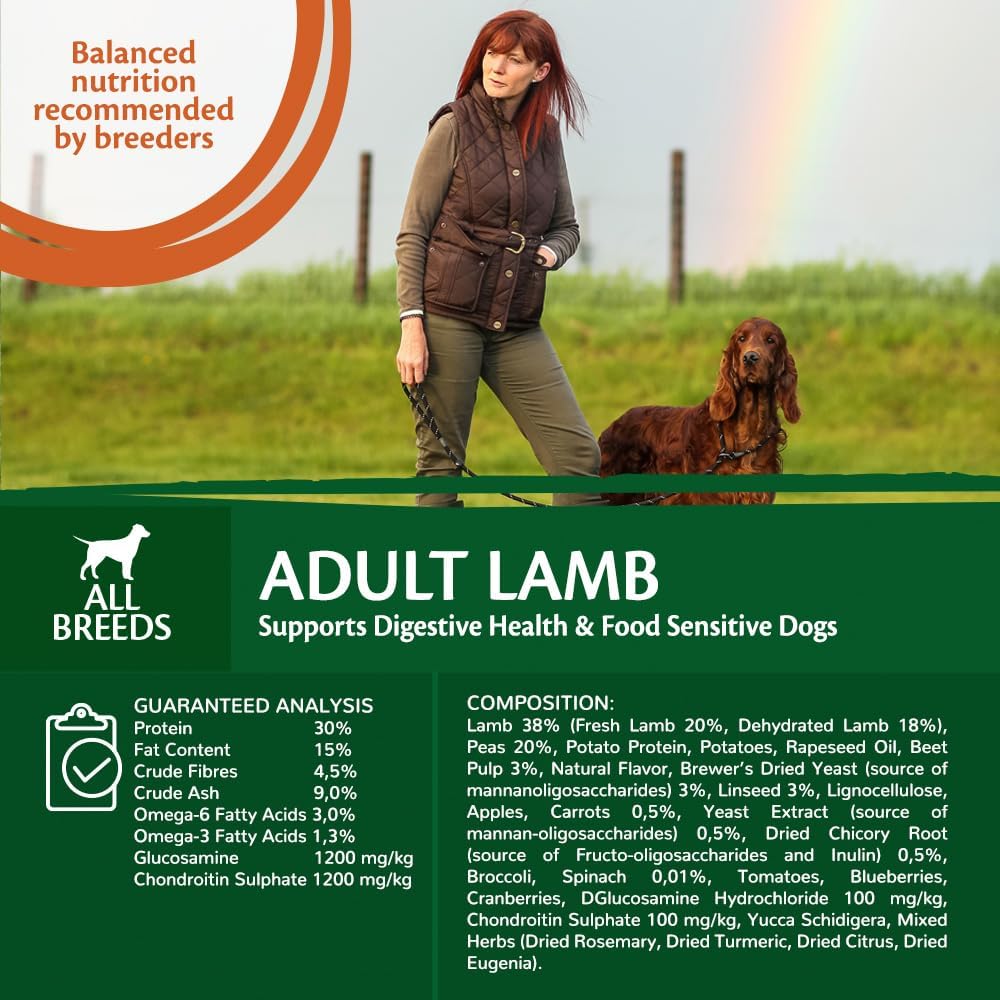 Wellness CORE Adult Lamb, 10kg, Lamb, Dry Dog Food for All Dog Breeds