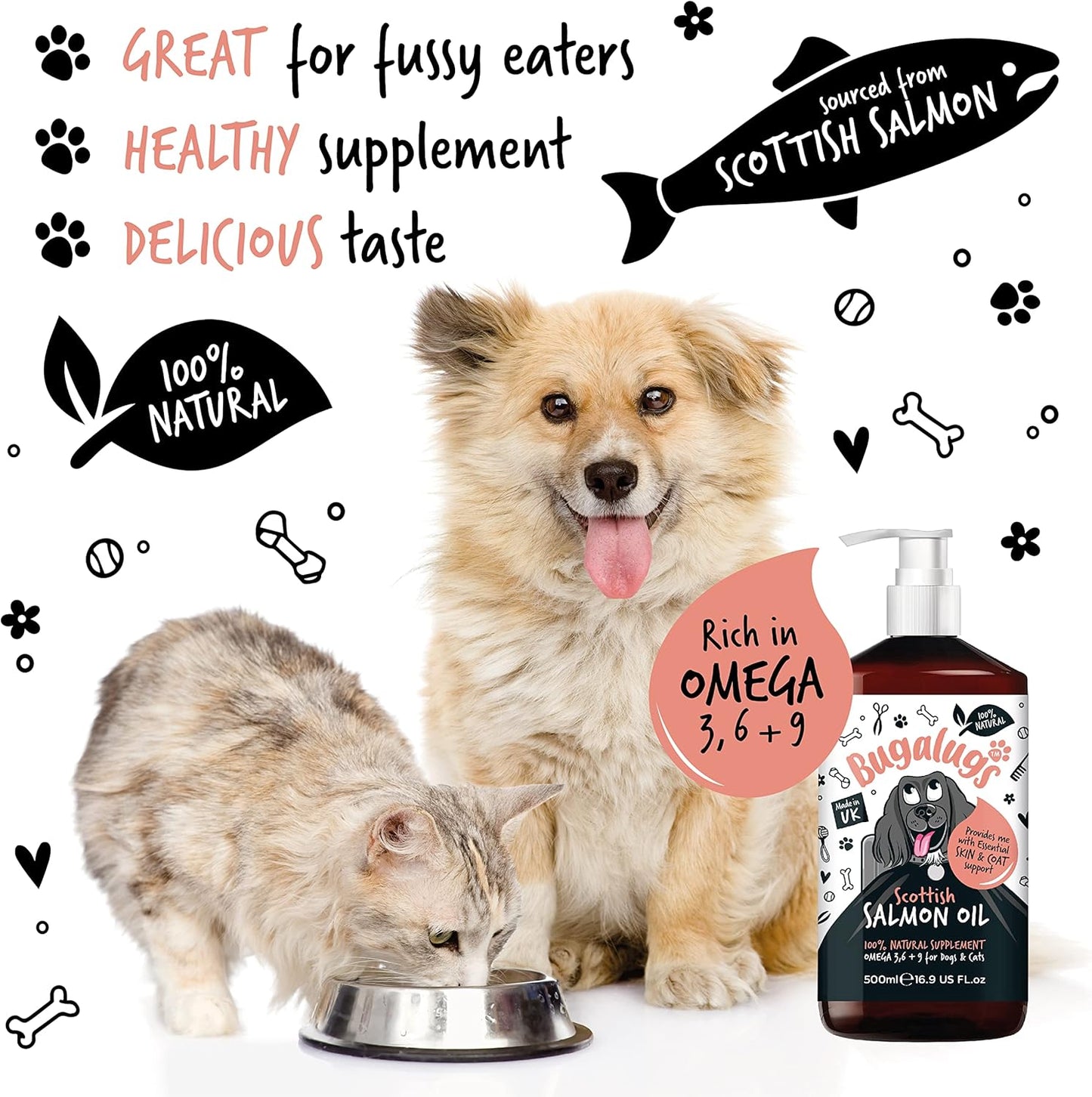 Bugalugs Scottish Salmon Oil For Dogs & Cats